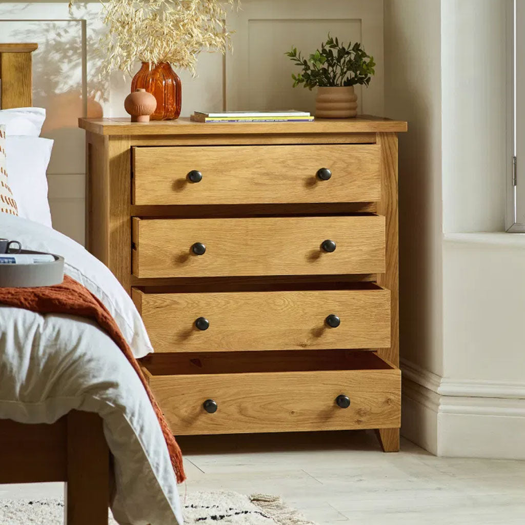 Wooden Chest Of 4 Drawers - Marlborough