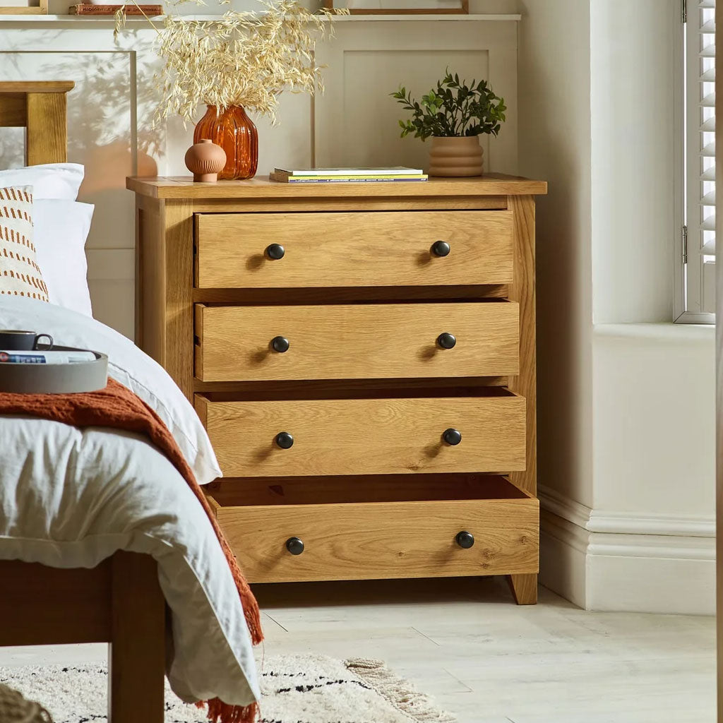 Wooden Chest Of 4 Drawers - Marlborough