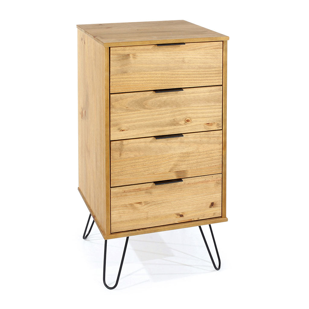 Wooden Chest Of 4 Drawers Narrow - Augusta