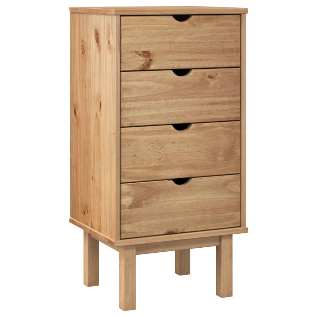 Wooden Chest Of 4 Drawers Narrow - Otta