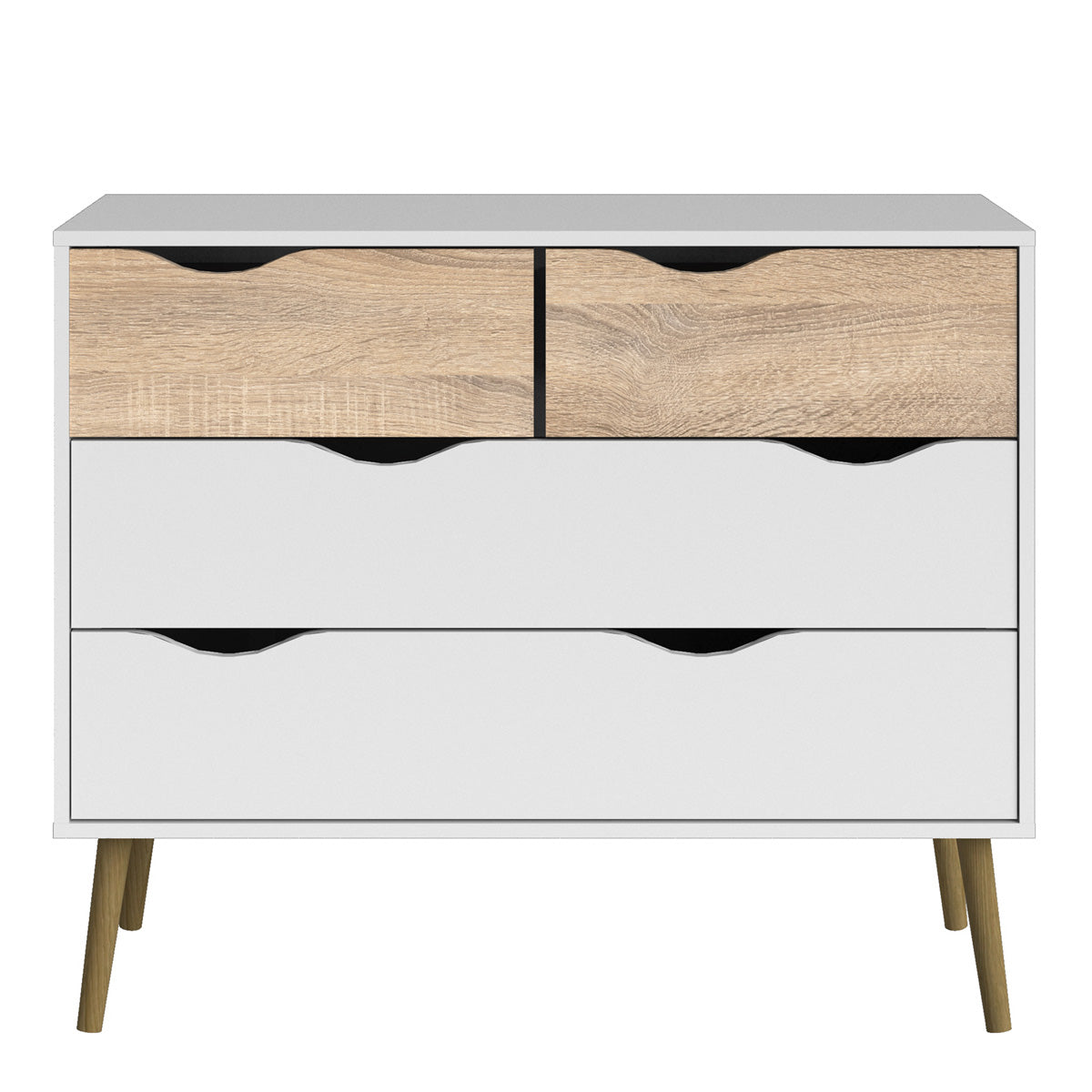 Wooden Chest Of 4 Drawers - Oslo