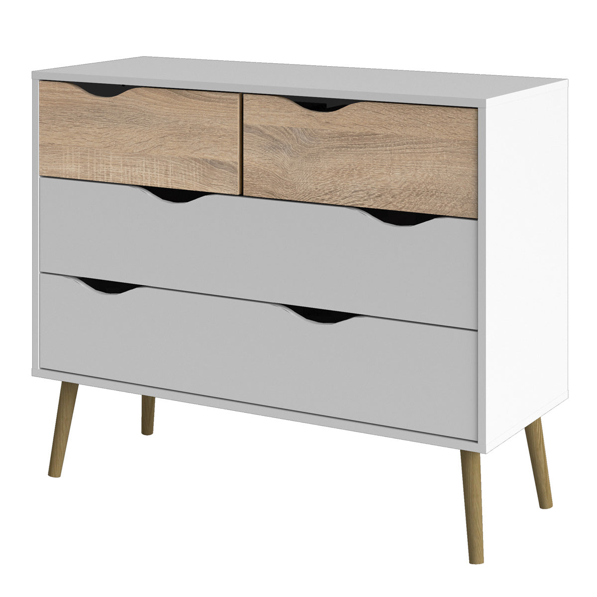 Wooden Chest Of 4 Drawers - Oslo