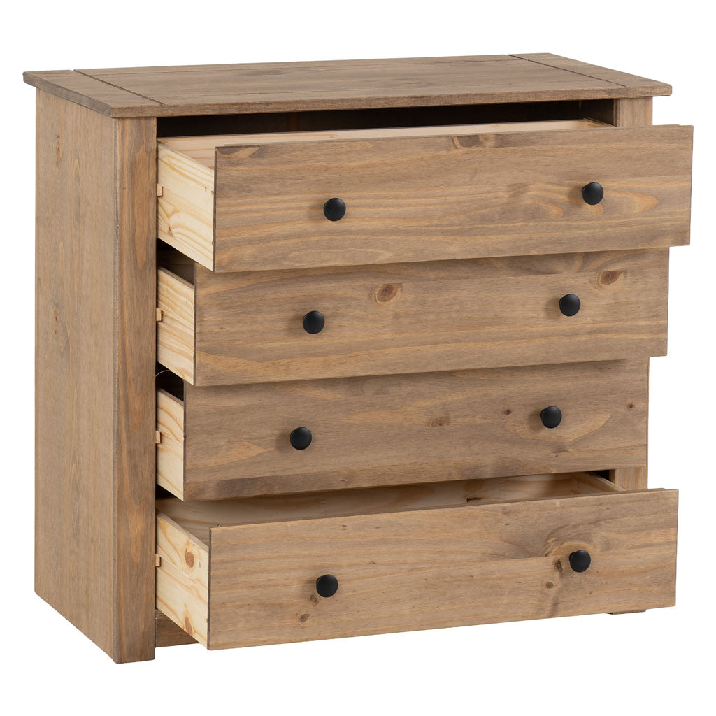 Wooden Chest Of 4 Drawers - Panama