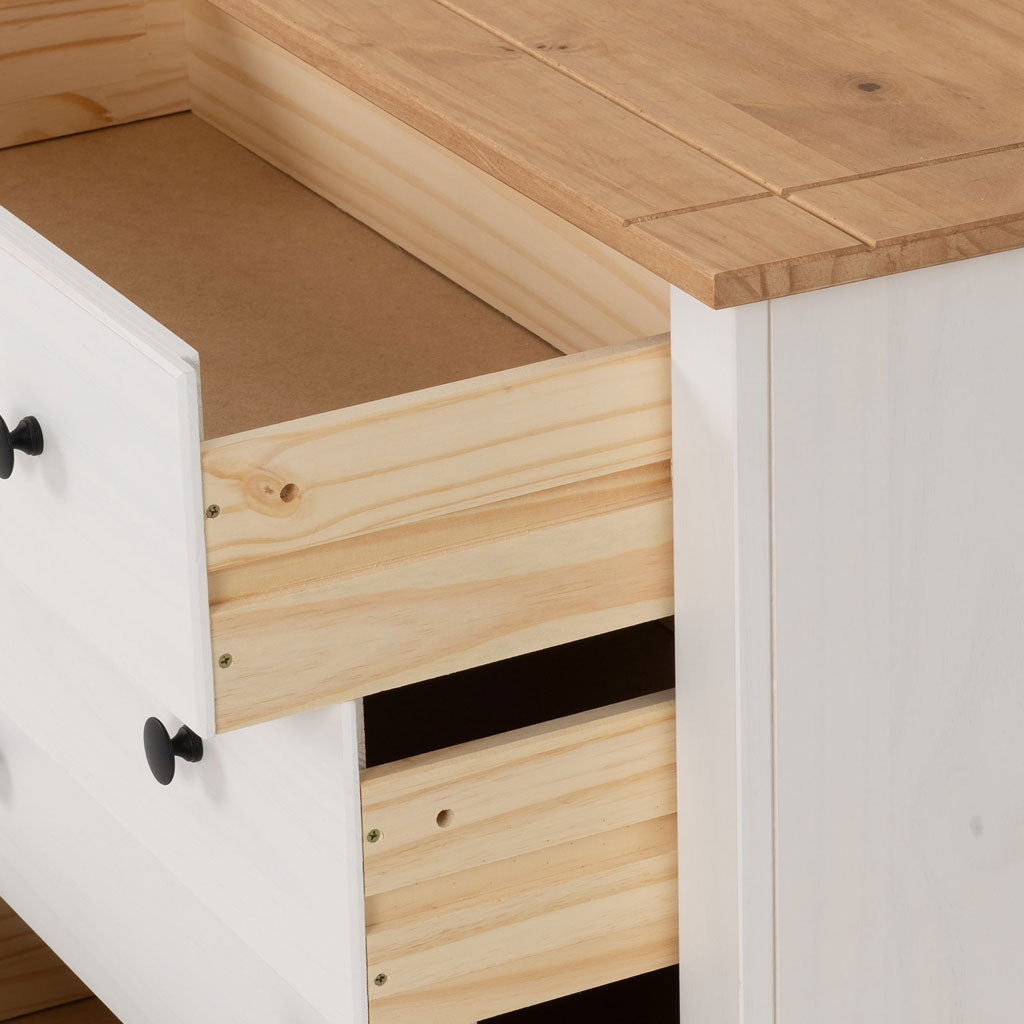 Wooden Chest Of 4 Drawers - Panama