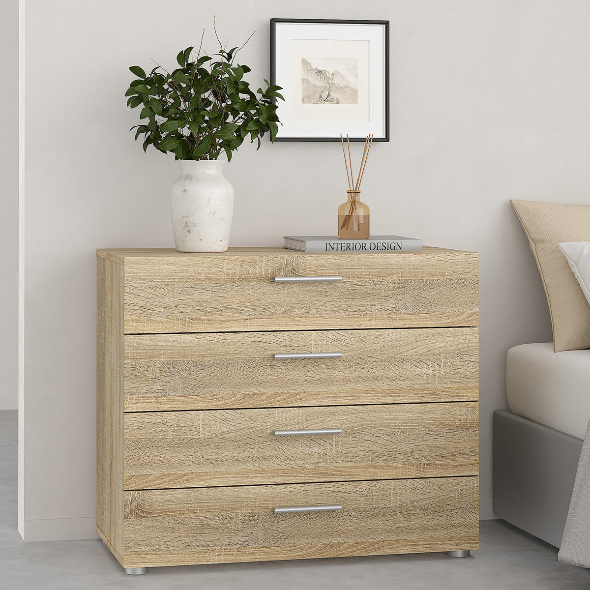 Wooden Chest Of 4 Drawers - Pepe