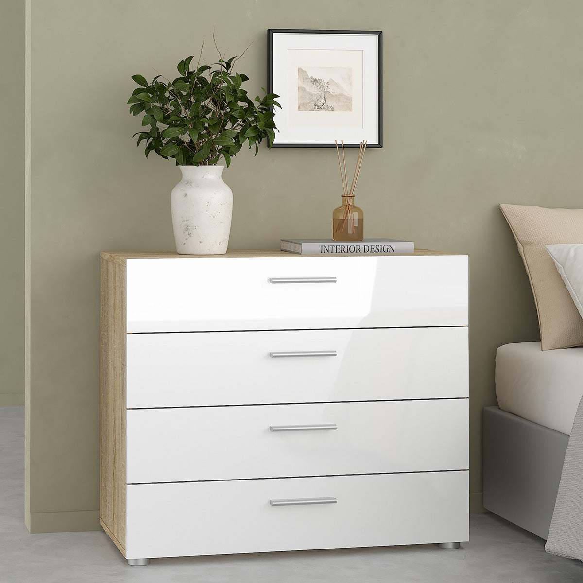 Wooden Chest Of 4 Drawers - Pepe