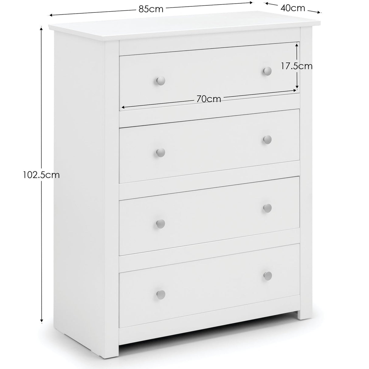 Wooden Chest Of 4 Drawers - Radley