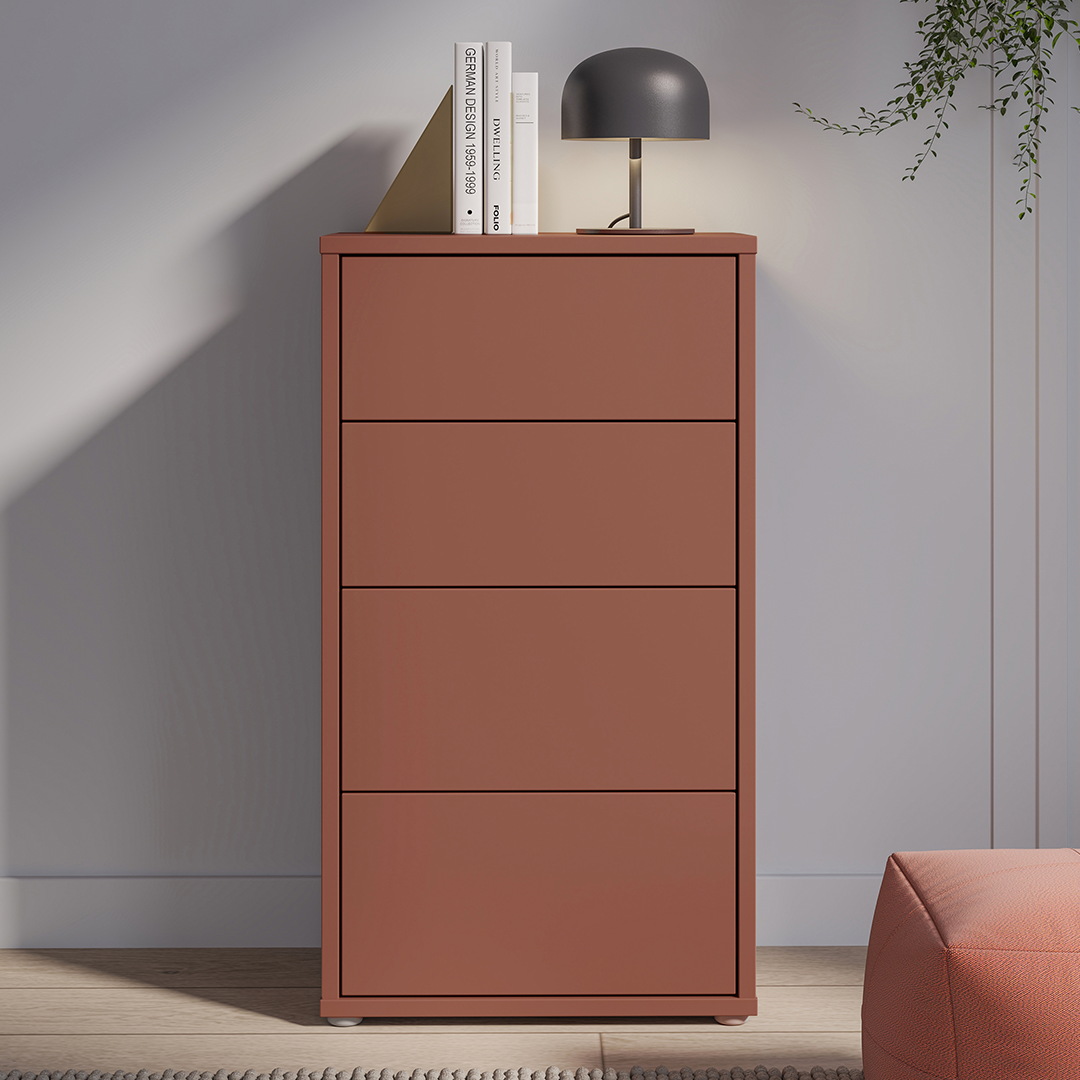 Wooden Chest Of 4 Drawers Tall - Alice Springs