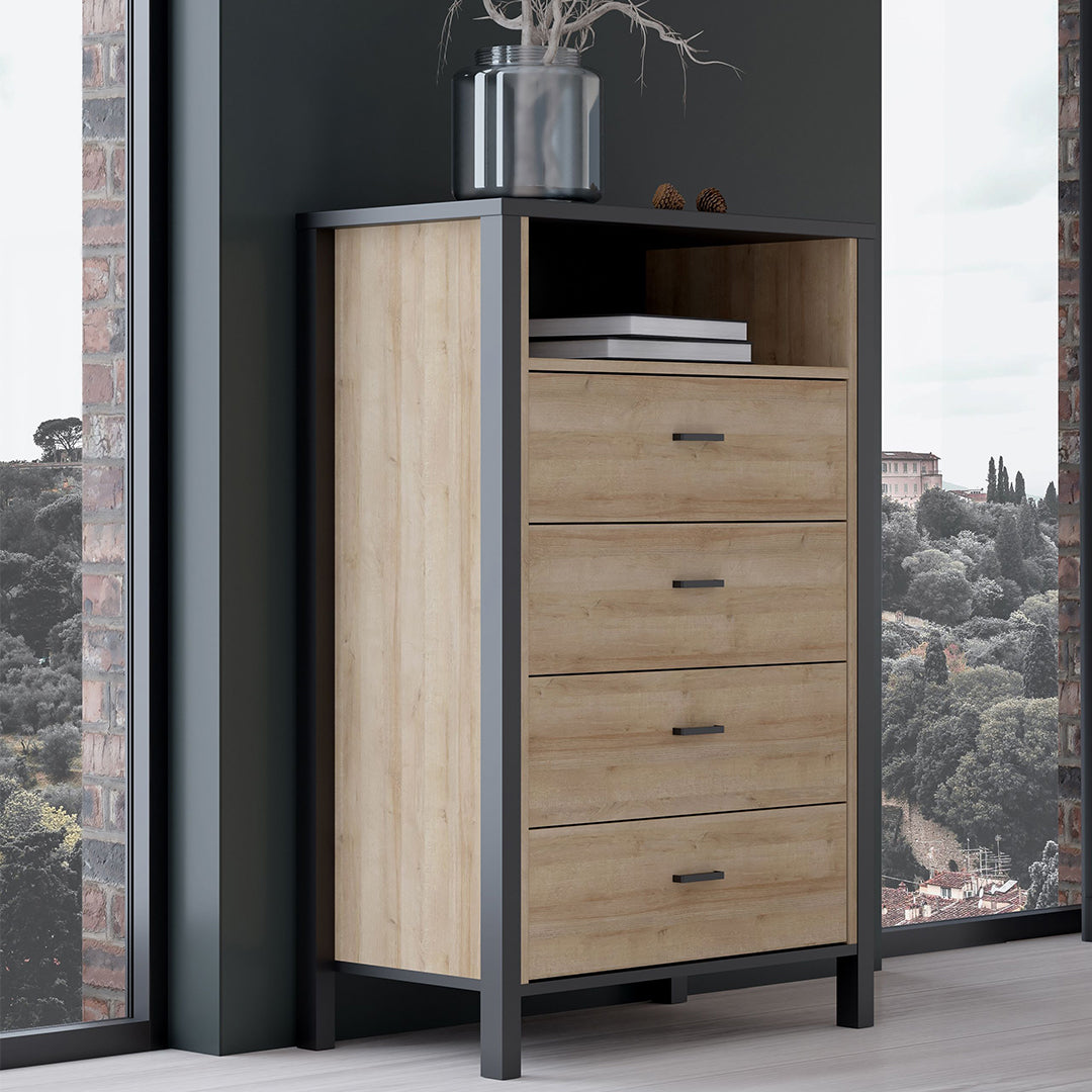 Wooden Chest Of 4 Drawers Tall - High Rock