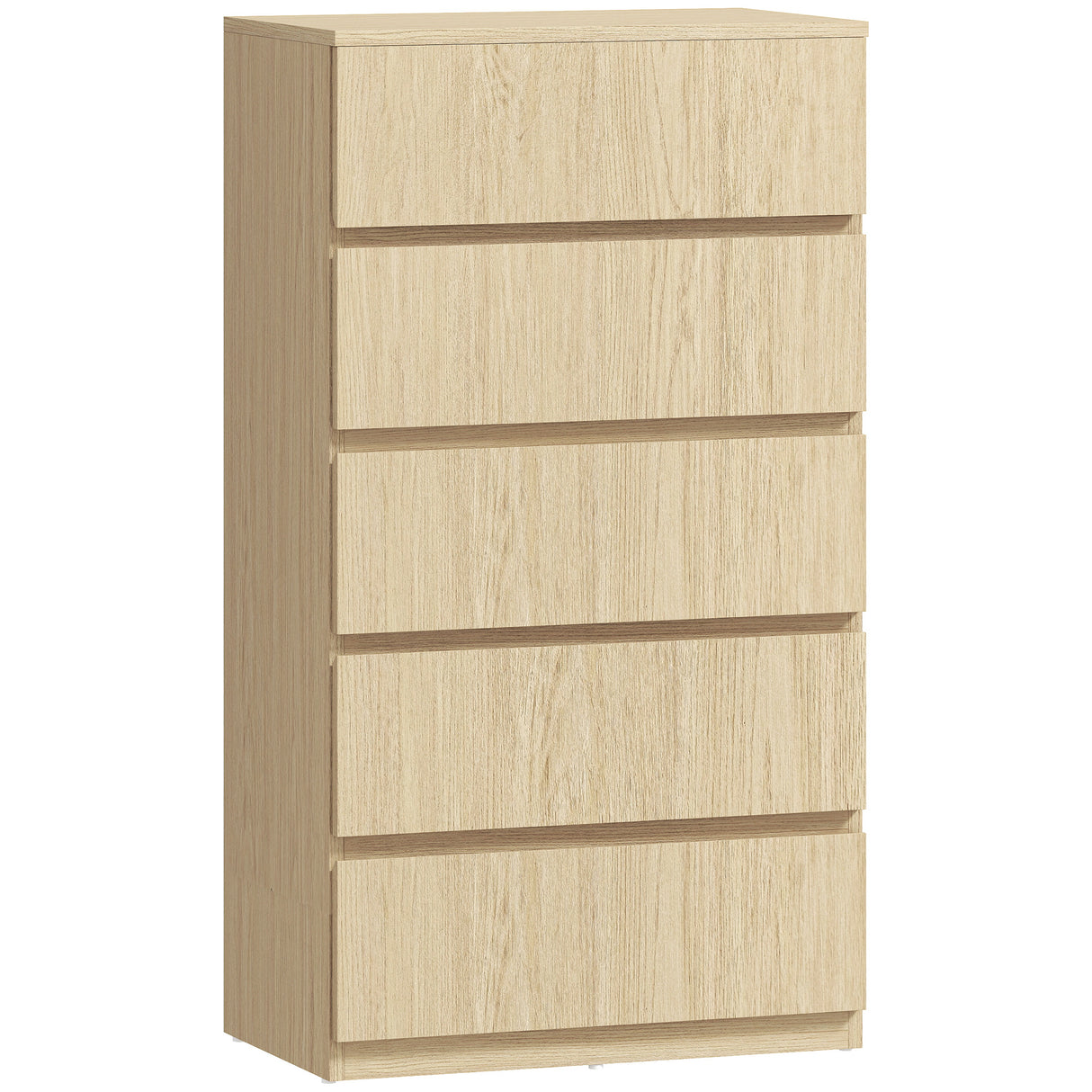 Wooden Chest Of 5 Drawers 100cm H x 55cm W x 34cm D - Velmora