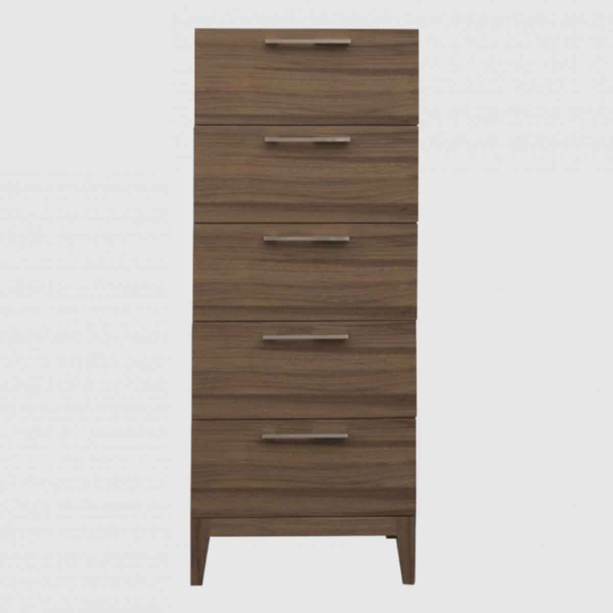 Wooden Chest Of 5 Drawers 50cm Wide Narrow - Calla