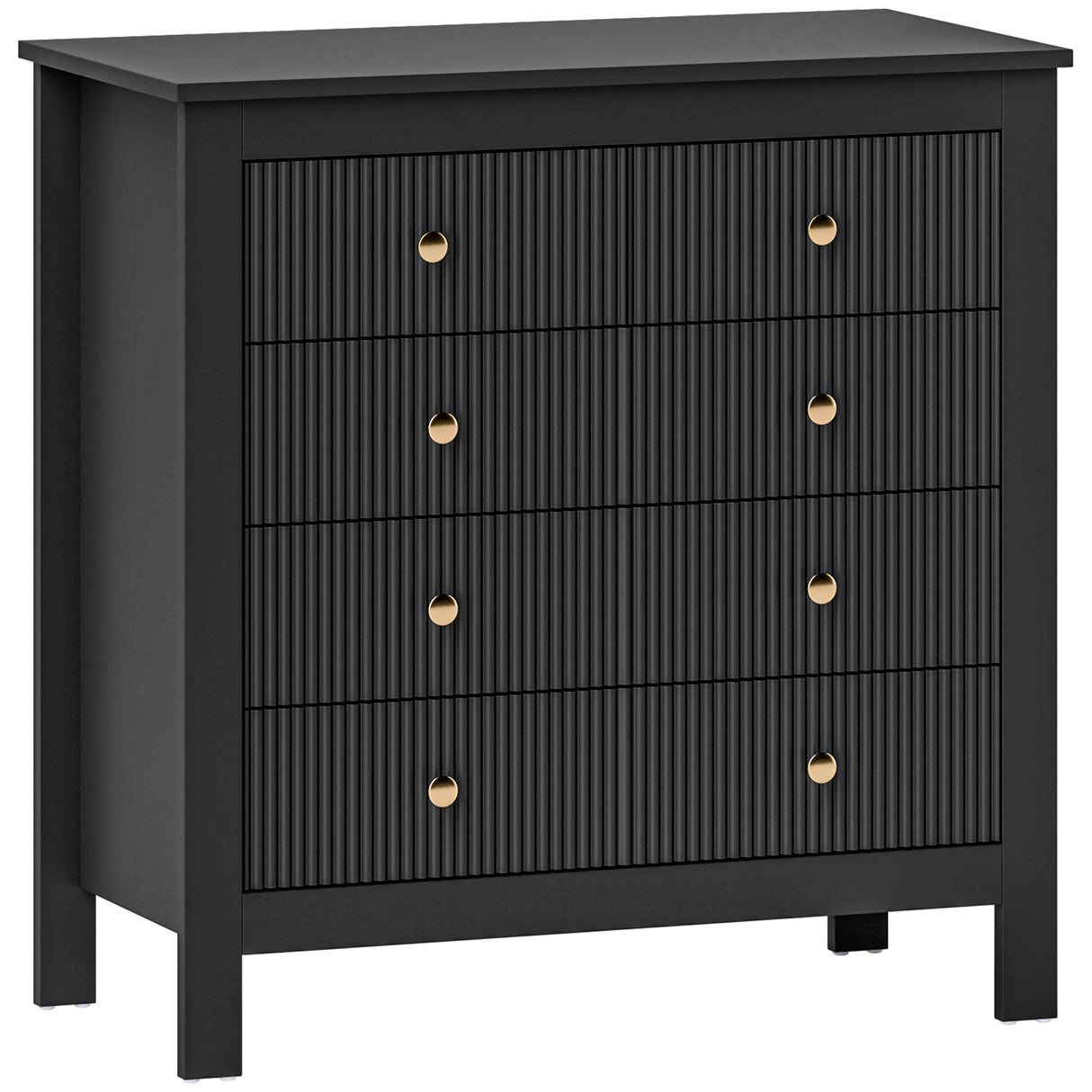 Wooden Chest Of 5 Drawers 79cm Wide - Velmora