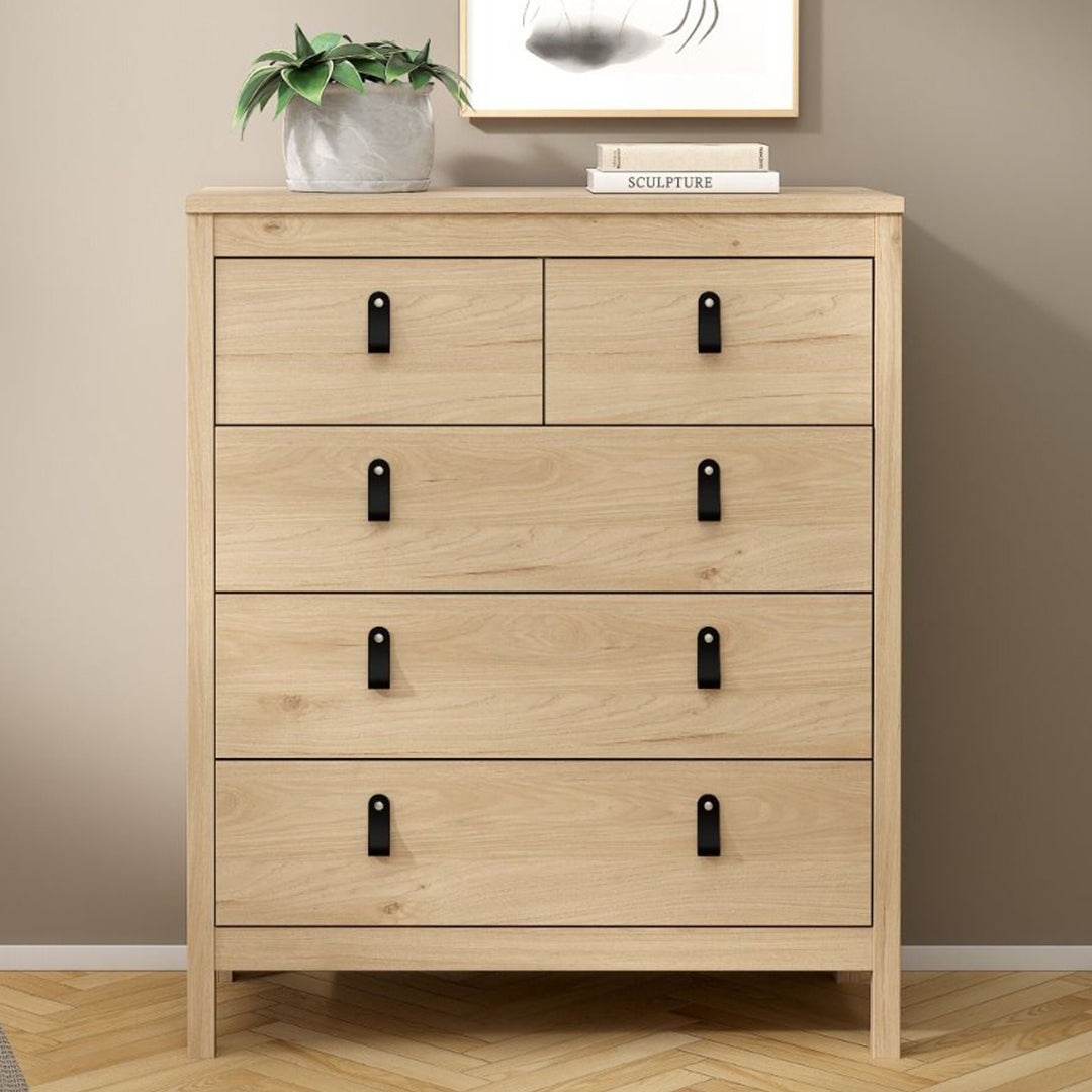 Wooden Chest Of 5 Drawers - Barcelona