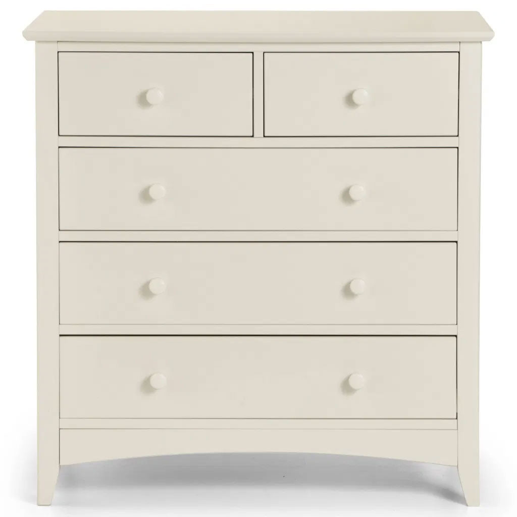 Wooden Chest Of 5 Drawers - Cameo