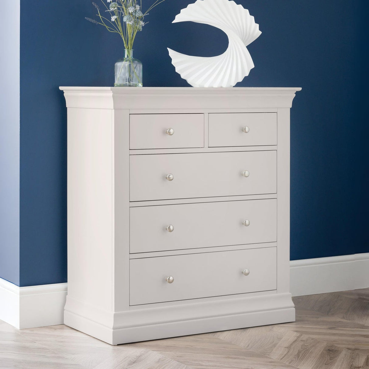 Wooden Chest Of 5 Drawers - Clermont