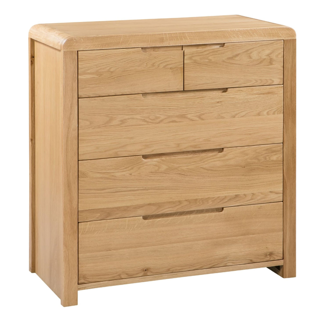 Wooden Chest Of 5 Drawers - Curve