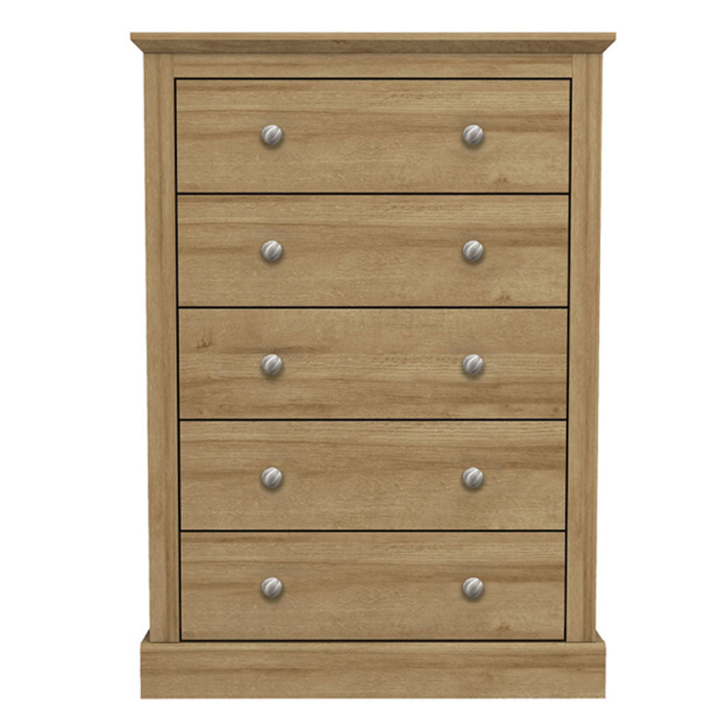 Wooden Chest Of 5 Drawers - Devon