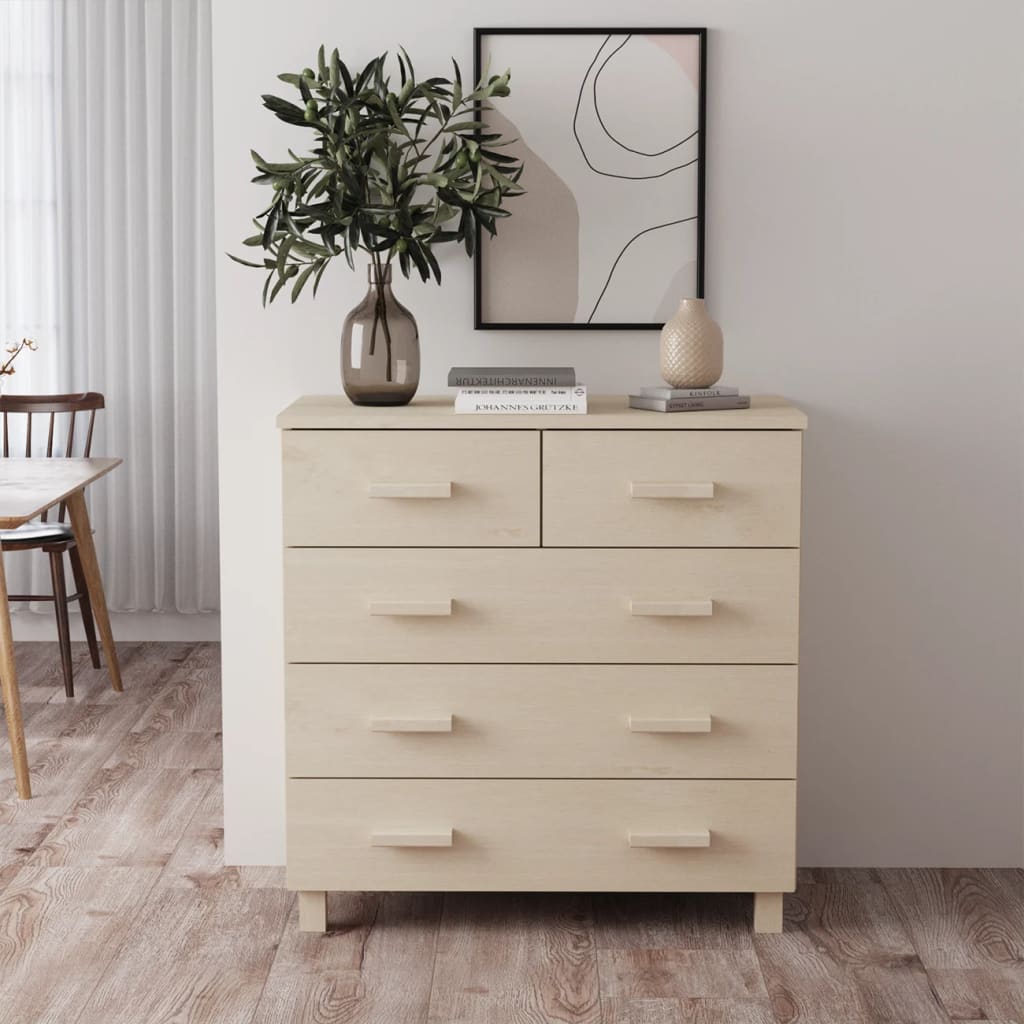 Wooden Chest Of 5 Drawers - Hamar