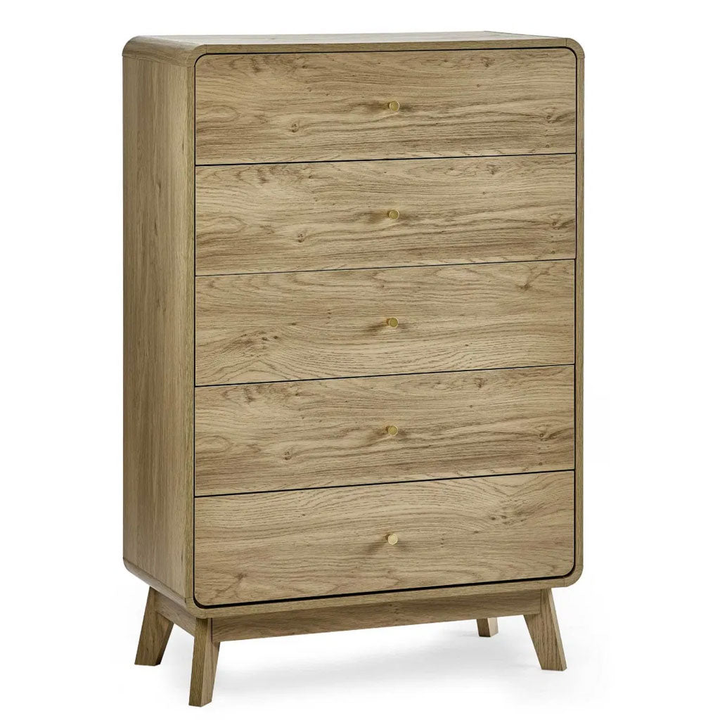 Wooden Chest Of 5 Drawers - Ingrid