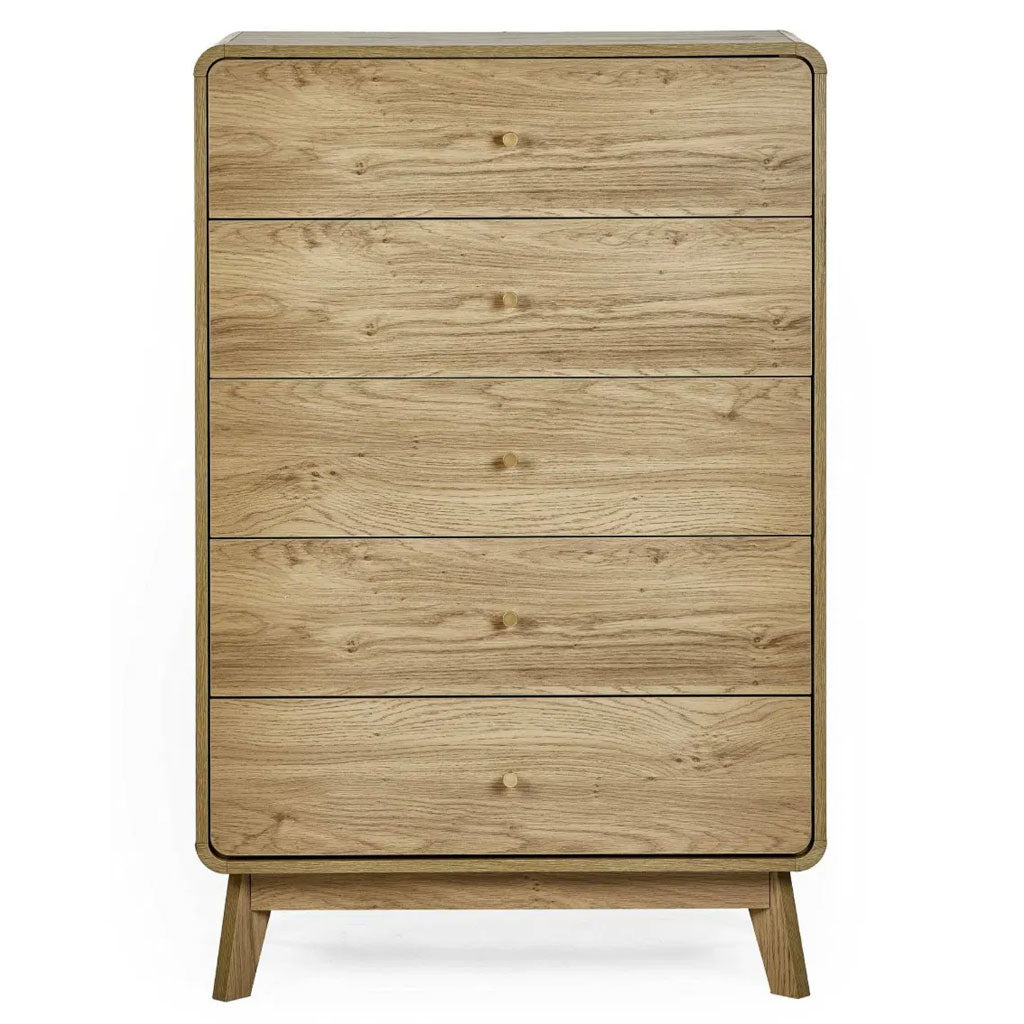 Wooden Chest Of 5 Drawers - Ingrid