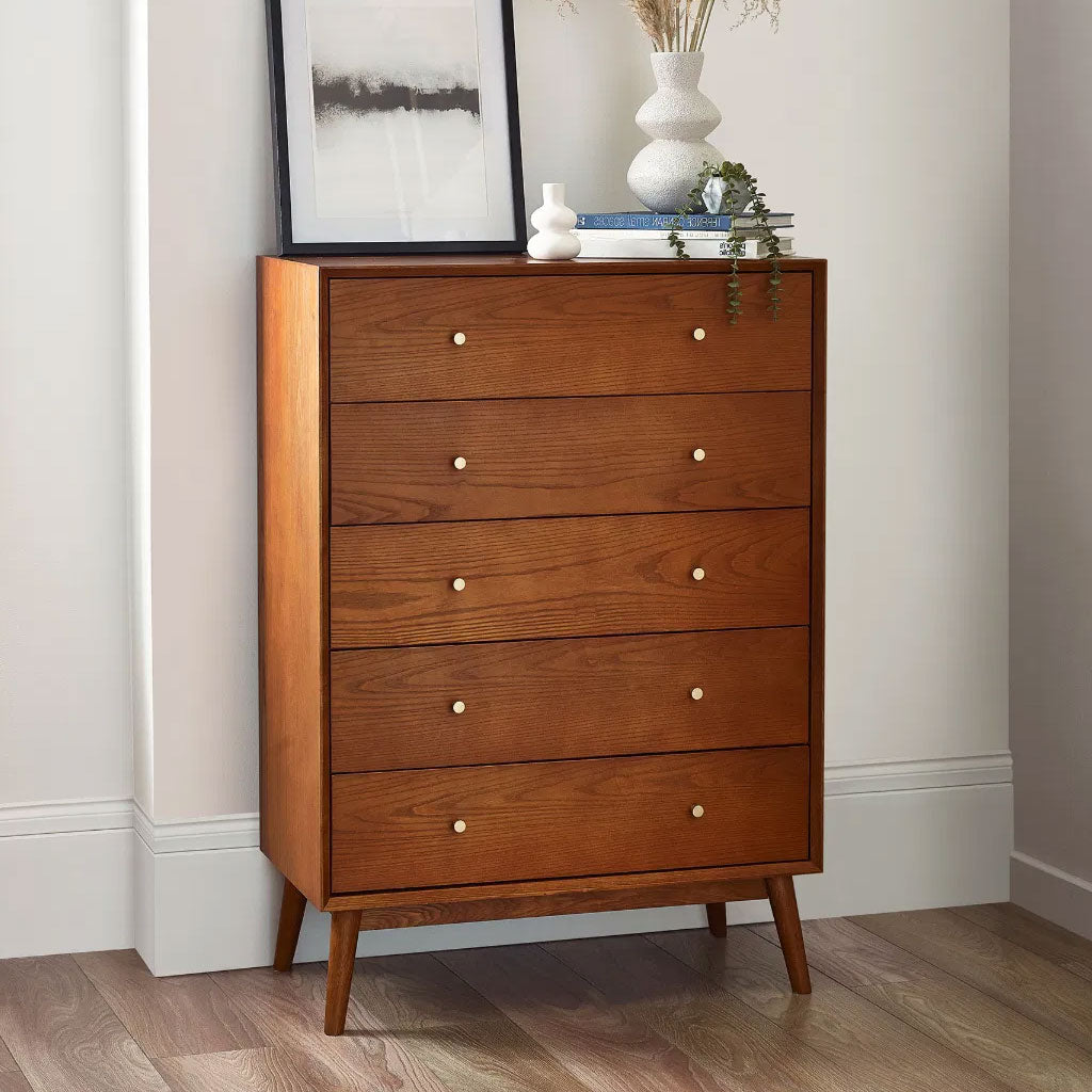 Wooden Chest Of 5 Drawers - Lowry