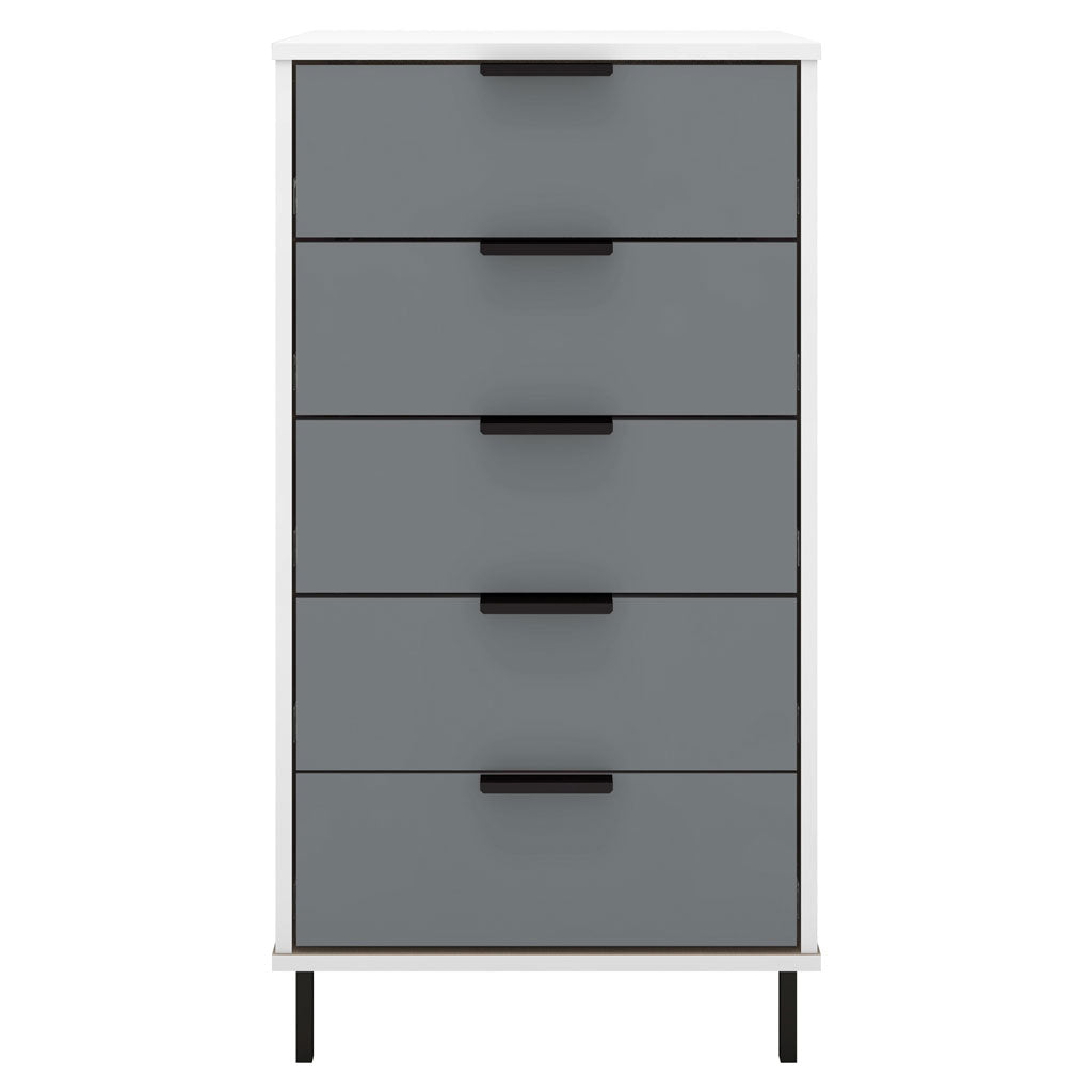 Wooden Chest Of 5 Drawers Narrow - Madrid