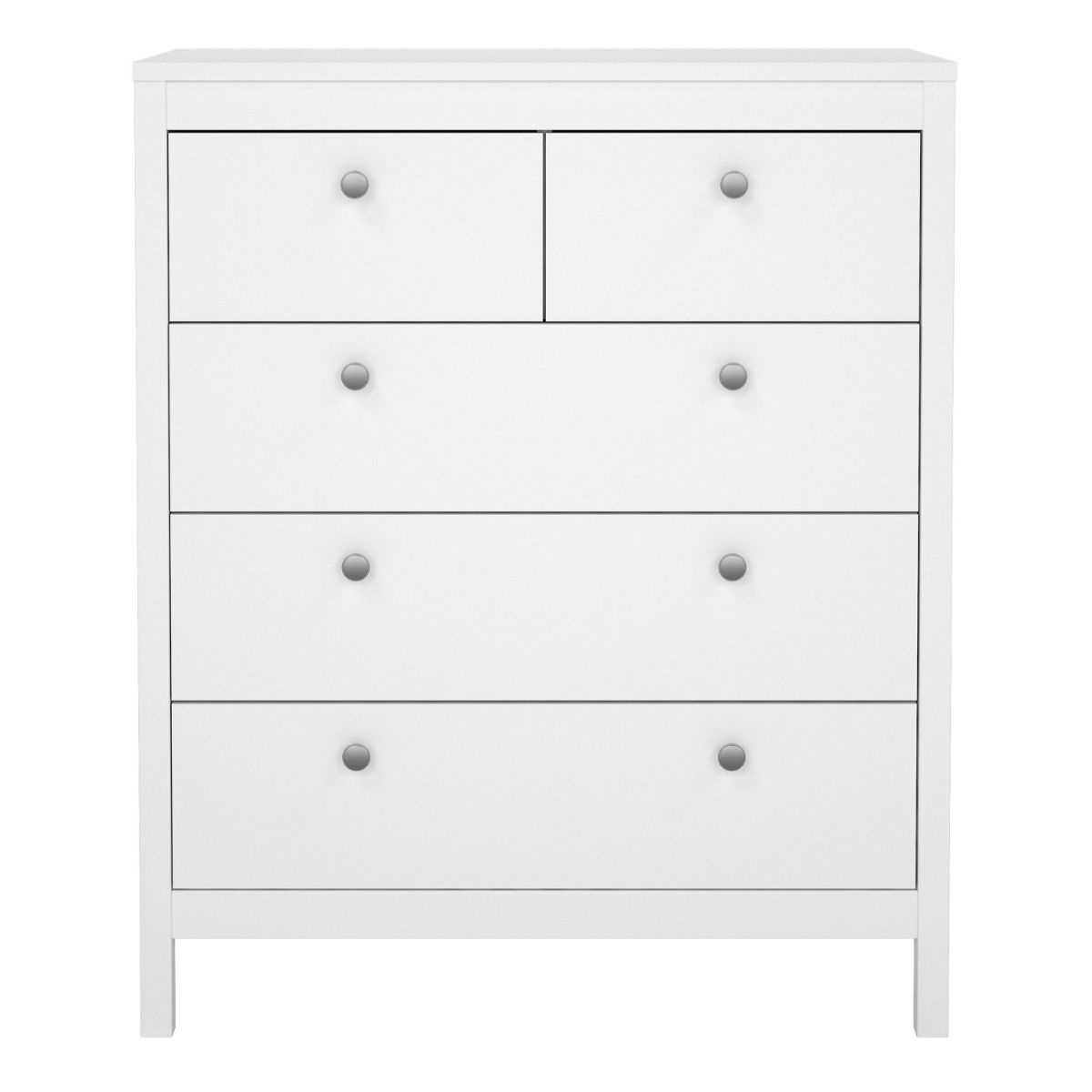 Wooden Chest Of 5 Drawers - Madrid