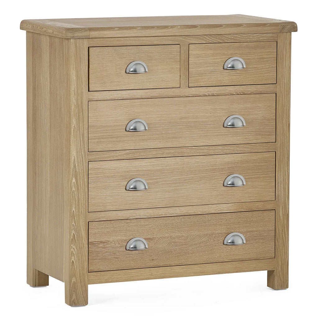 Wooden Chest Of 5 Drawers - Memphis
