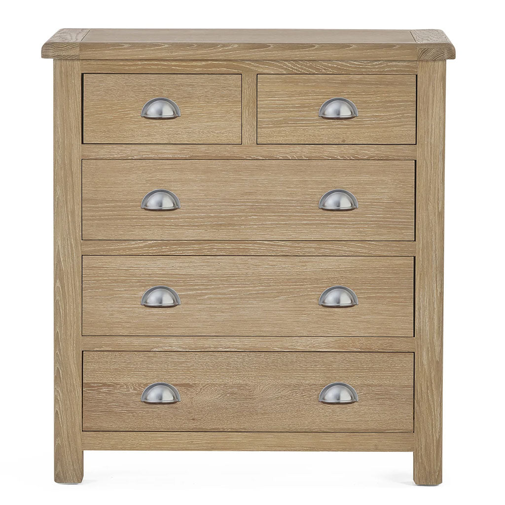 Wooden Chest Of 5 Drawers - Memphis