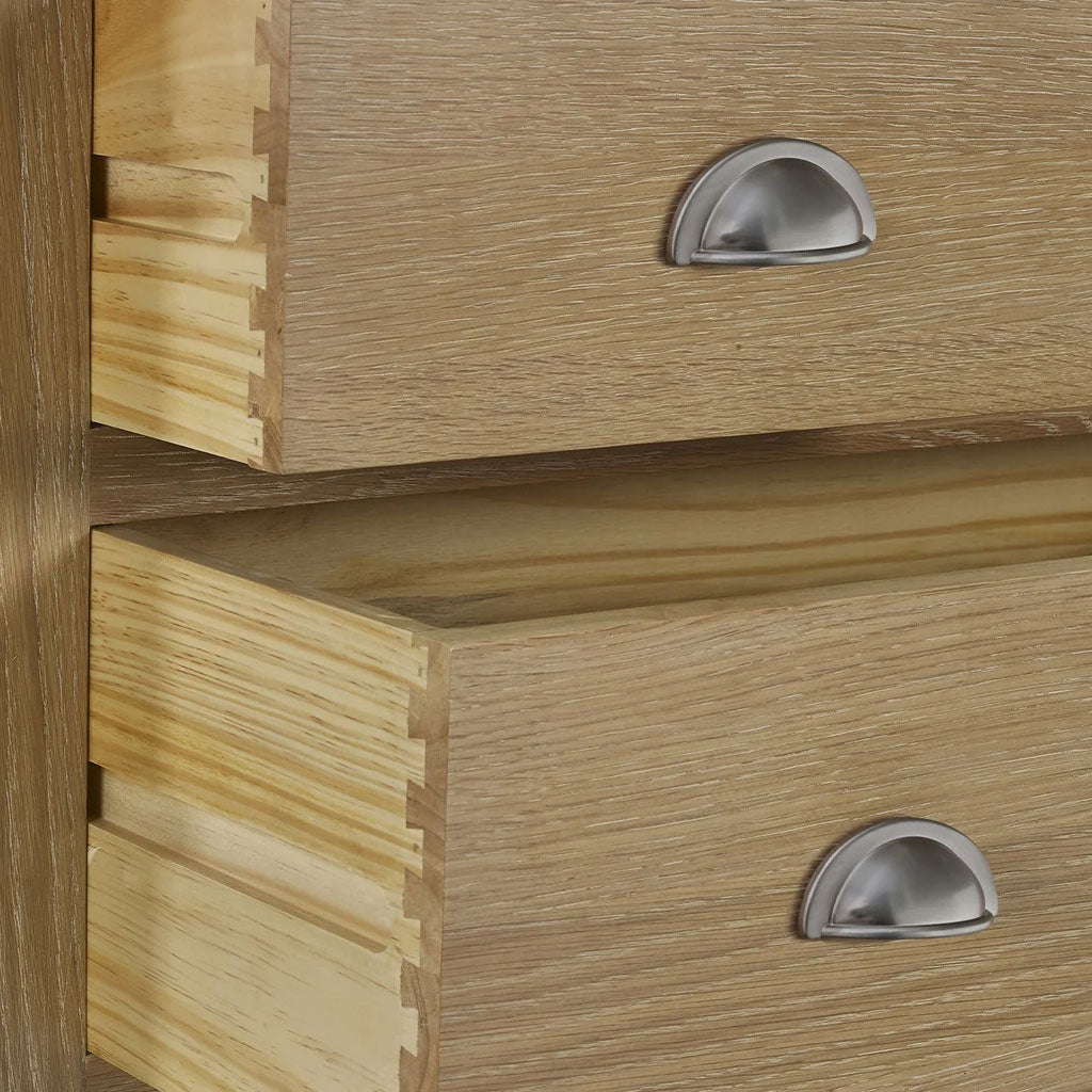 Wooden Chest Of 5 Drawers - Memphis