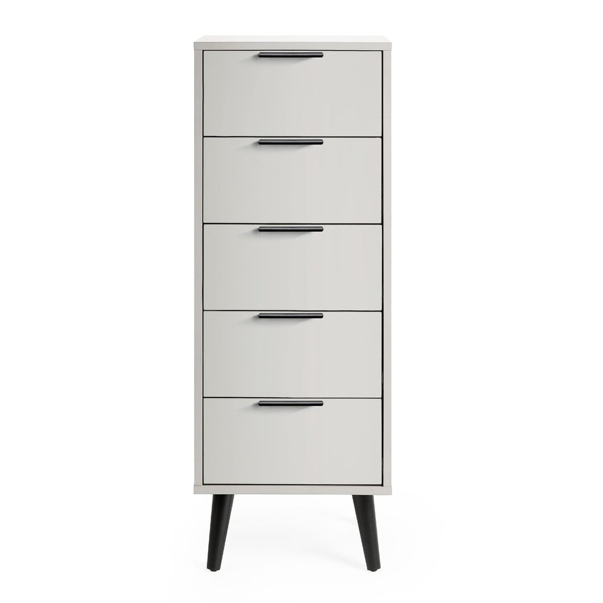 Wooden Chest Of 5 Drawers Narrow - Alba