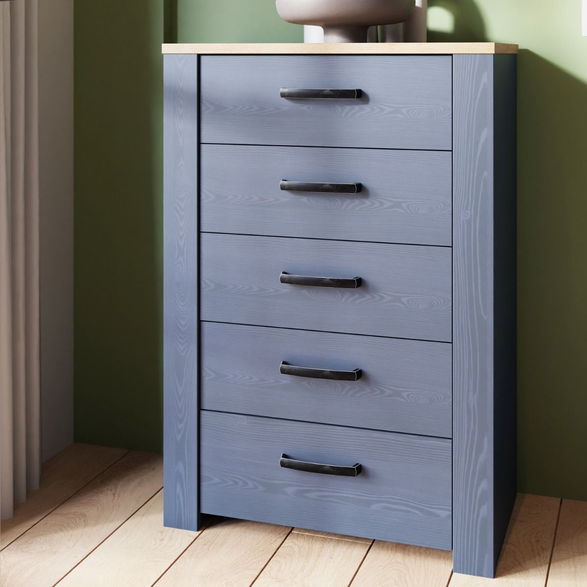 Wooden Chest Of 5 Drawers Narrow - Bohol