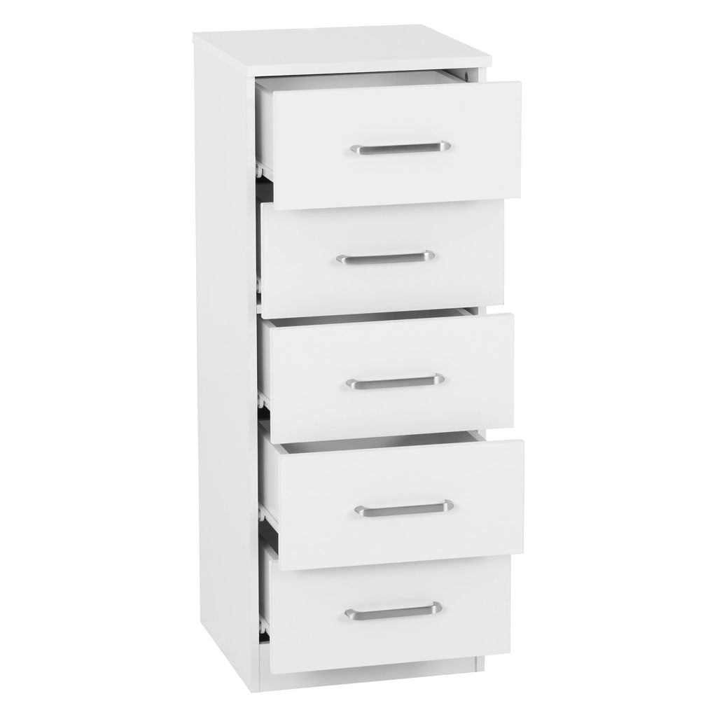 Wooden Chest Of 5 Drawers Narrow - Dakota