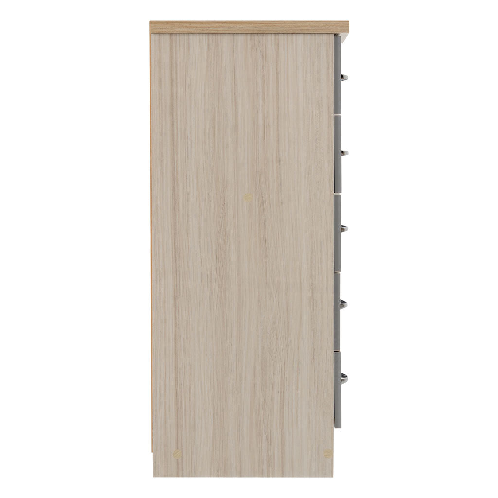 Wooden Chest Of 5 Drawers Narrow - Nevada