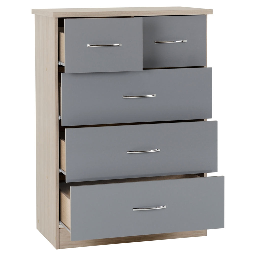 Wooden Chest Of 5 Drawers - Nevada