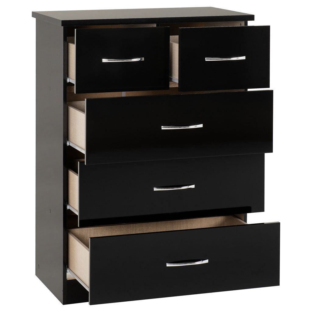 Wooden Chest Of 5 Drawers - Nevada