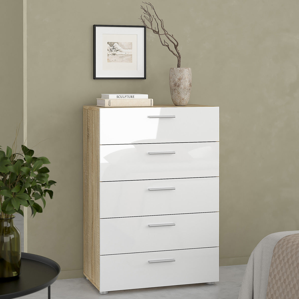 Wooden Chest Of 5 Drawers - Pepe