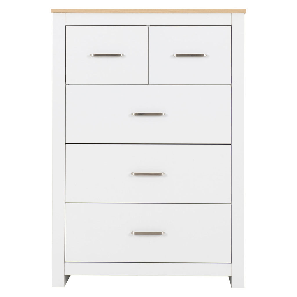 Wooden Chest Of 5 Drawers - Portland