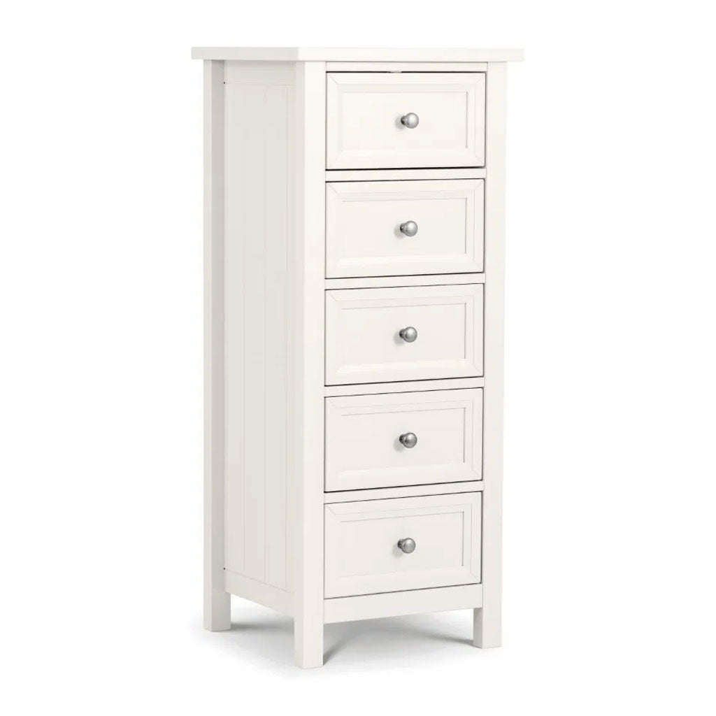 Wooden Chest Of 5 Drawers Tall - Maine