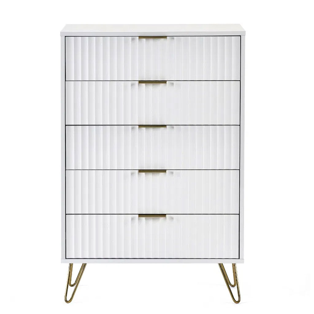 Wooden Chest Of 5 Drawers Wide - Murano