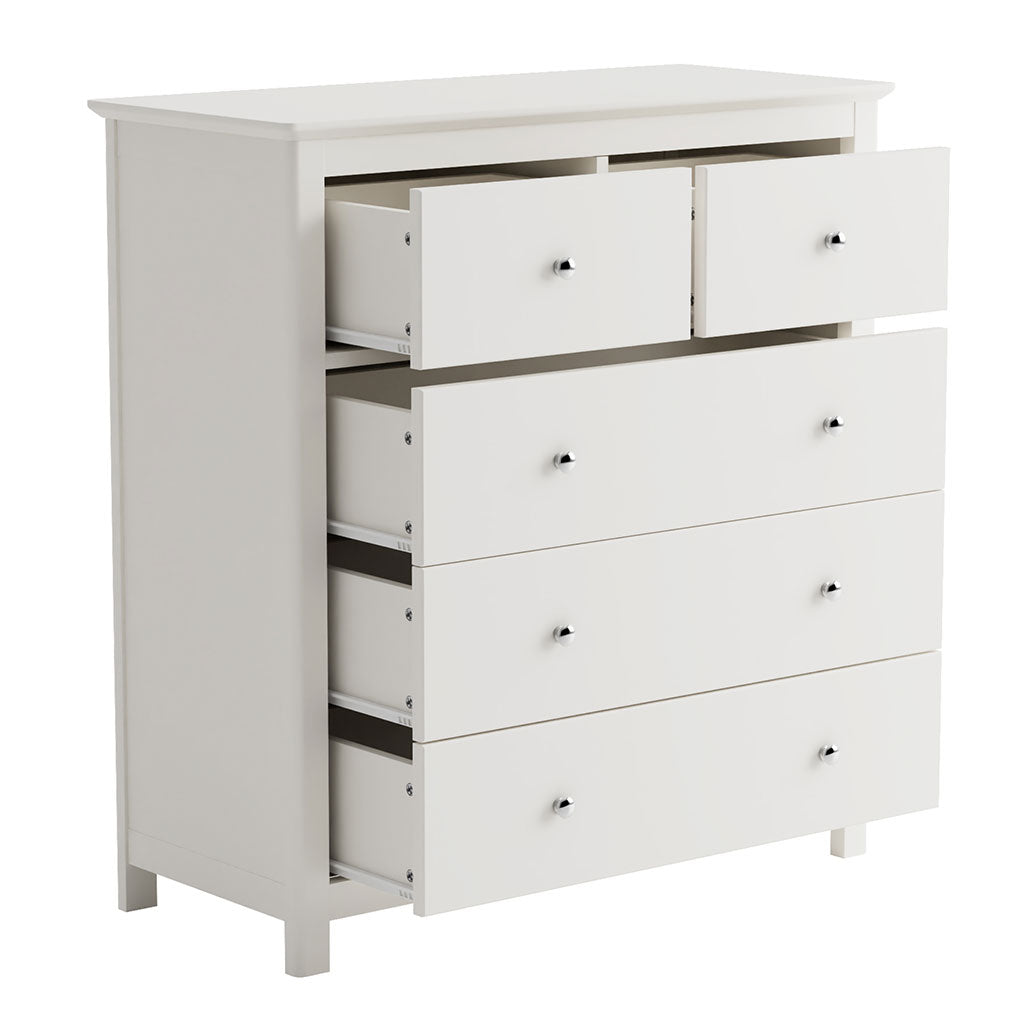 Wooden Chest Of 5 Drawers Wide - Nairn