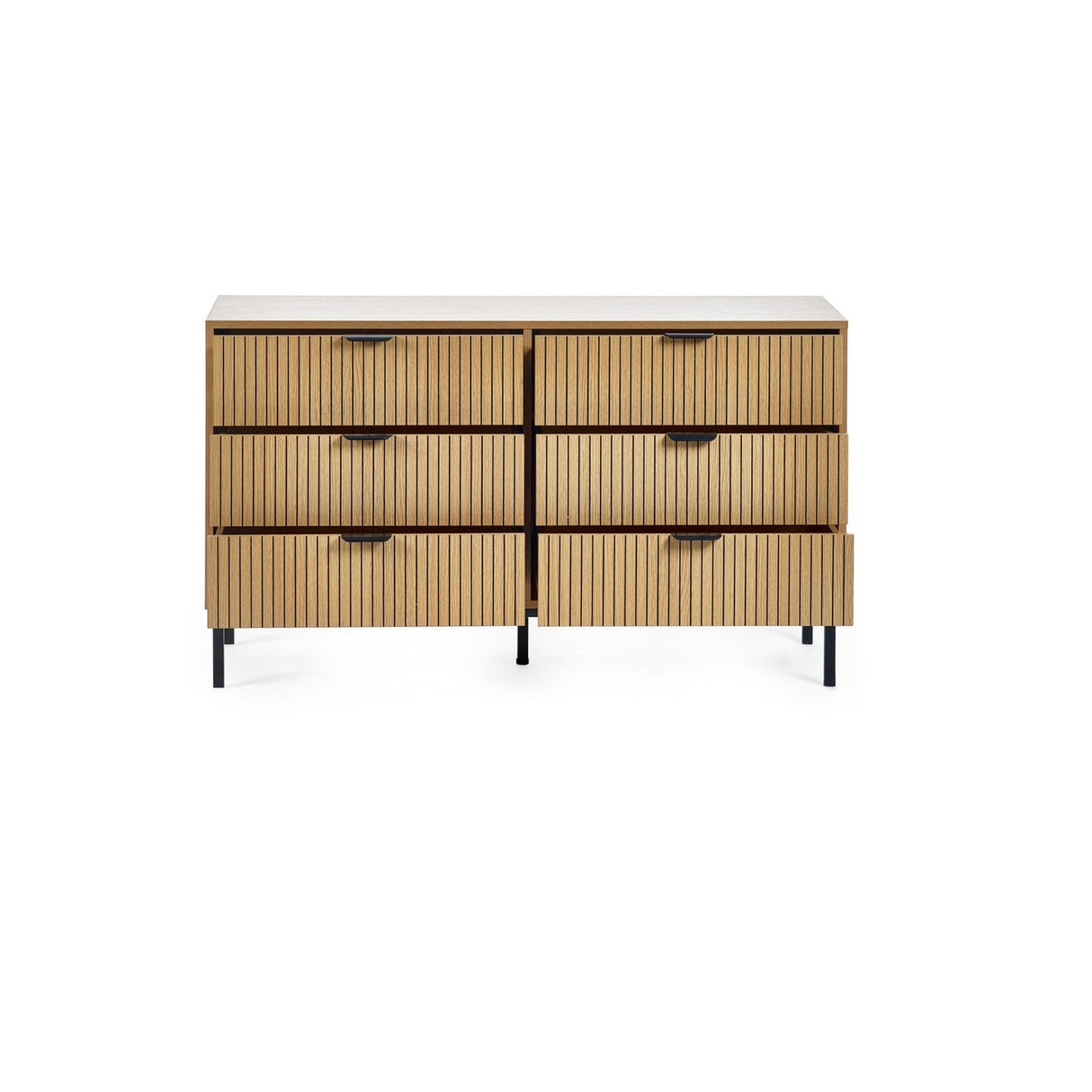Wooden Chest Of 5 Drawers Wide - Sia