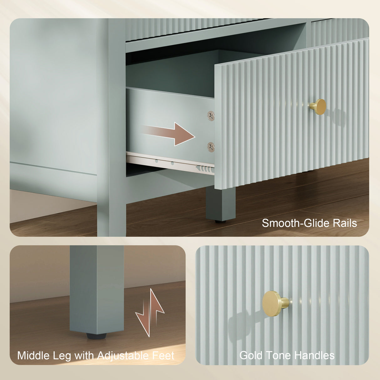 Wooden Chest Of 6 Drawers 100cm Wide - Velmora