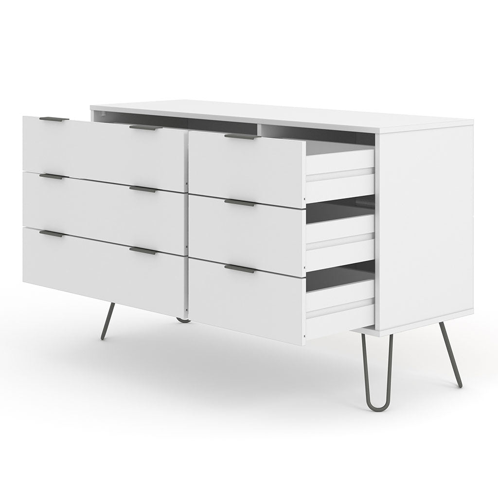 Wooden Chest Of 6 Drawers - Augusta