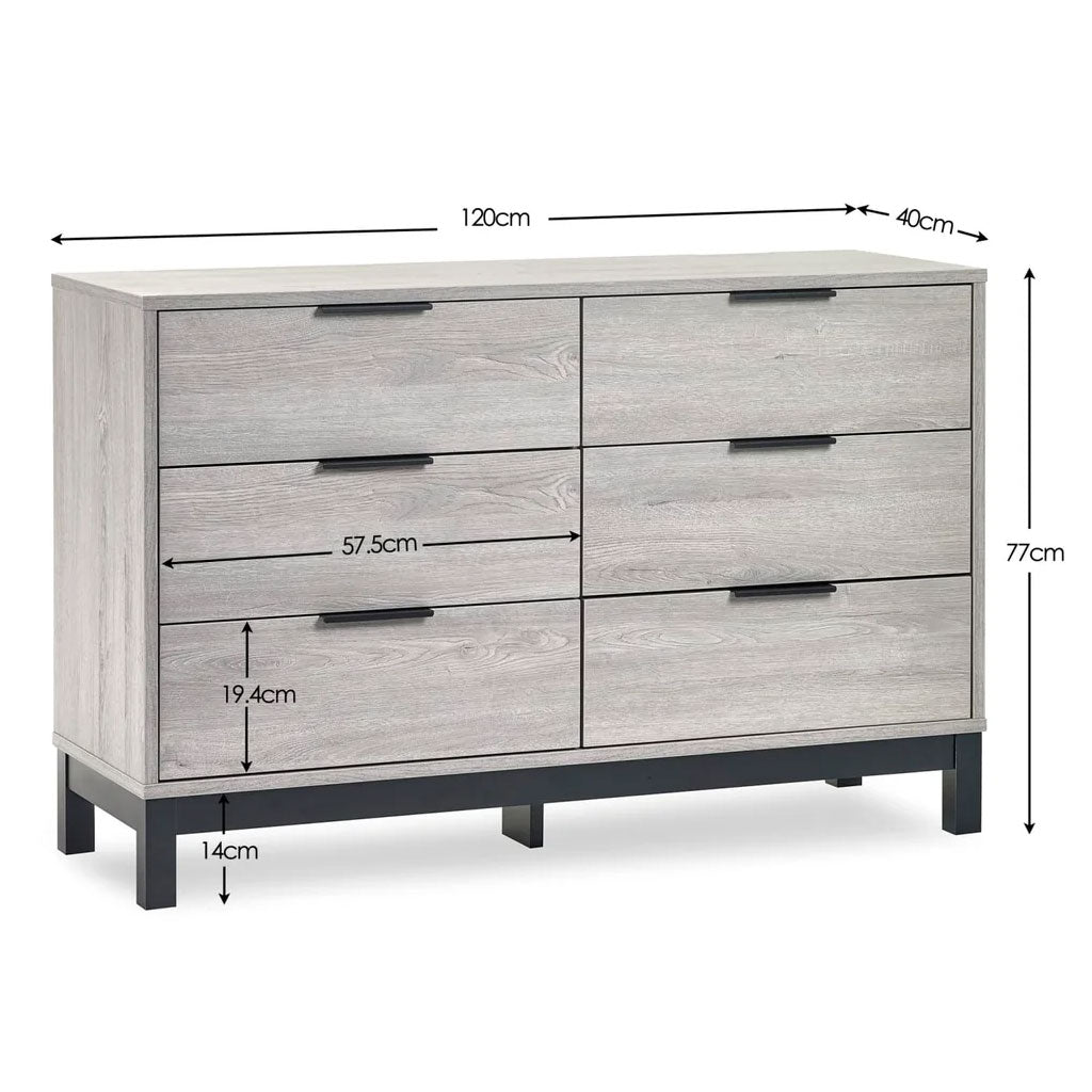 Wooden Chest Of 6 Drawers - Bali