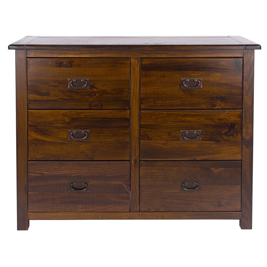 Wooden Chest Of 6 Drawers - Boston