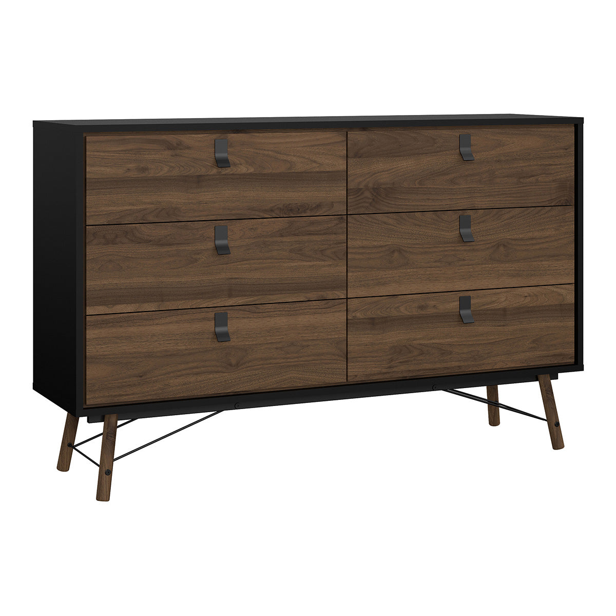 Wooden Chest Of 6 Drawers Double Dresser - Ry