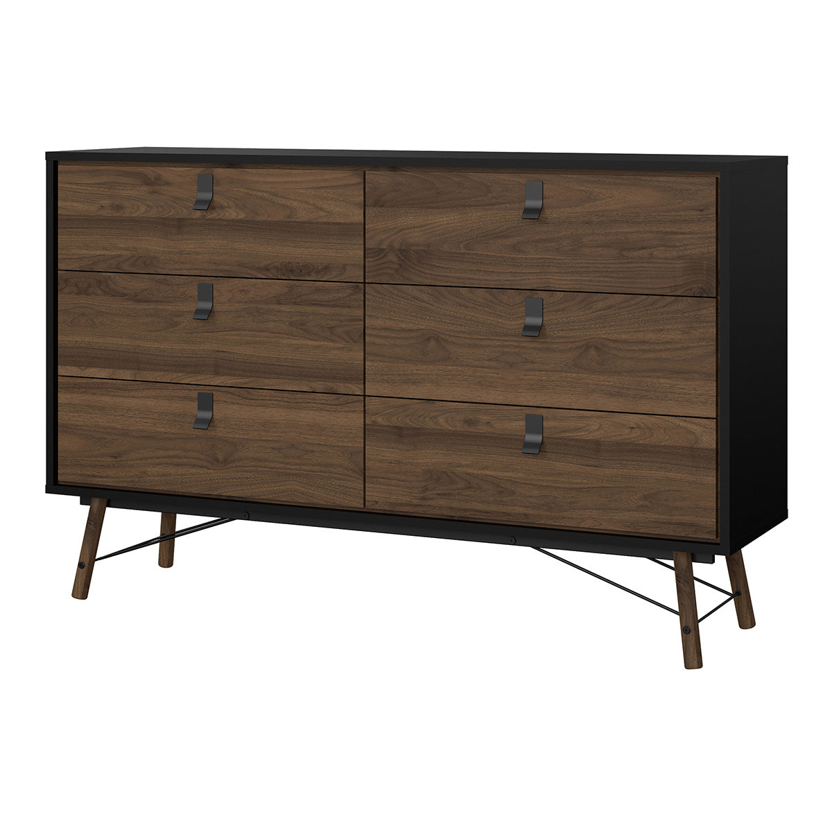 Wooden Chest Of 6 Drawers Double Dresser - Ry