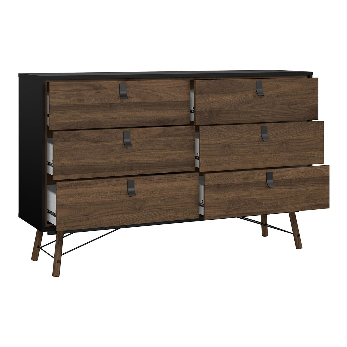 Wooden Chest Of 6 Drawers Double Dresser - Ry