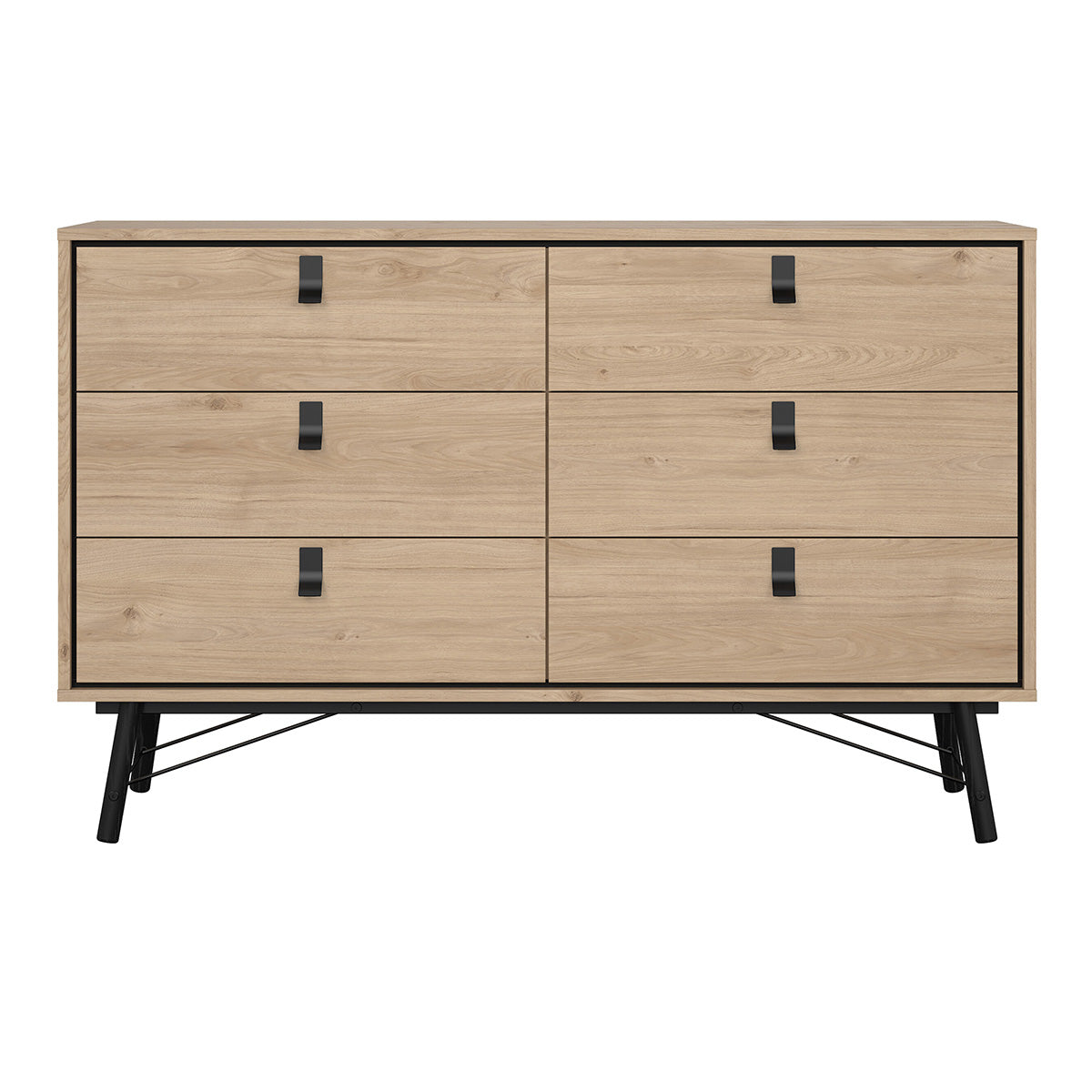 Wooden Chest Of 6 Drawers Double Dresser - Ry